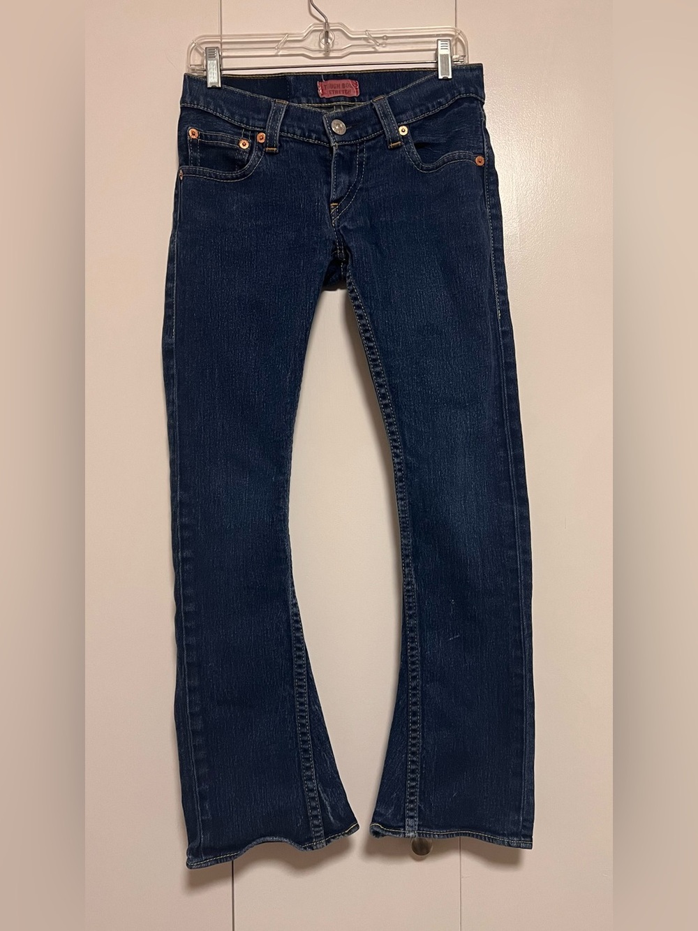 Vintage Y2K Levi’s Type 1 Tough Boot Stretch Jeans Women’s 5M Dark Wash